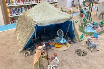 Un belén de pastilina, atractivo de la Biblioteca Saulo Torón (Telde)/Francisco Javier Santana.